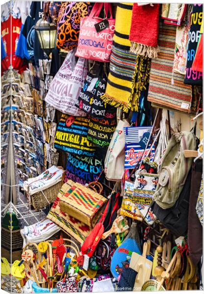 Portugal tourist trinkets on display Canvas Print by Steven Dale
