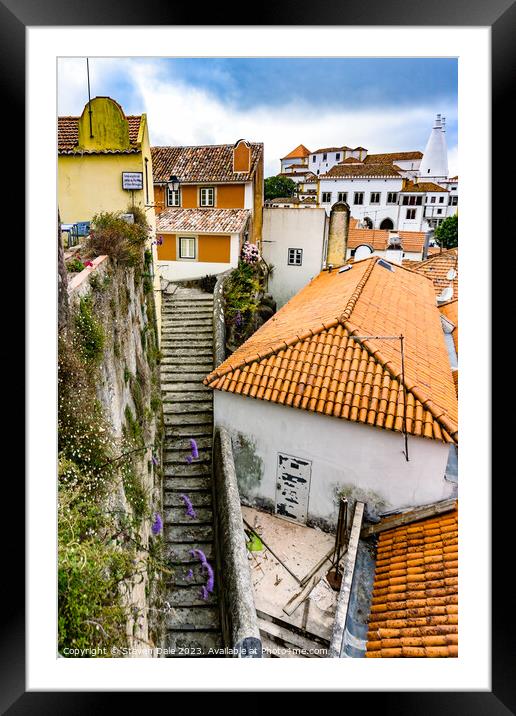 Steep Sintra Steps in old Sintra Portugal Framed Mounted Print by Steven Dale
