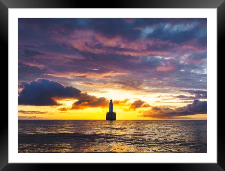 A Dramatic Sunrise at Rattray Head Lighthouse  Framed Mounted Print by Anthony McGeever