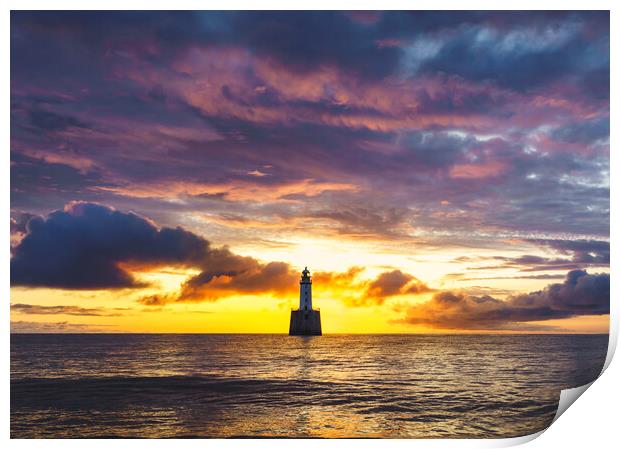 A Dramatic Sunrise at Rattray Head Lighthouse  Print by Anthony McGeever