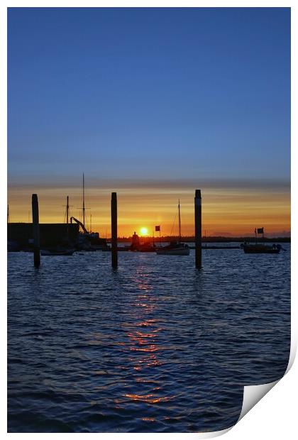 Sunrise over Brightlingsea Harbour  Print by Tony lopez