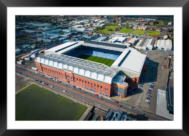 Glasgow Rangers FC Framed Mounted Print by Apollo Aerial Photography