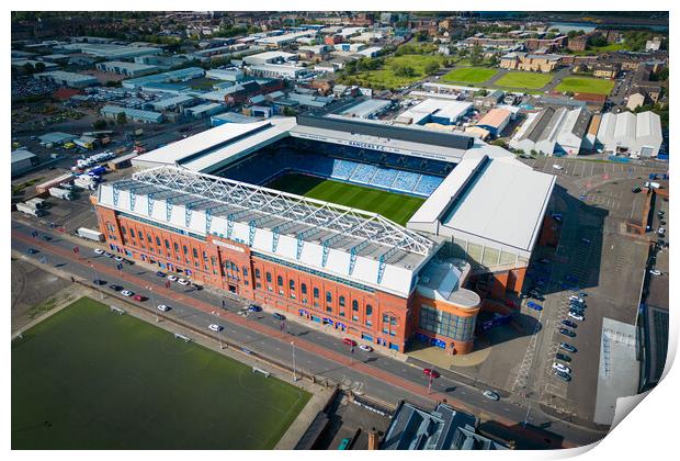 Glasgow Rangers FC Print by Apollo Aerial Photography