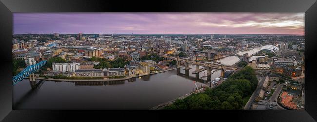 A View Across The Tyne Framed Print by Apollo Aerial Photography