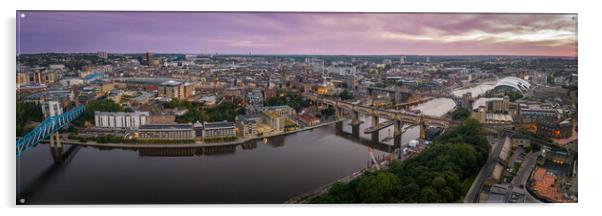 A View Across The Tyne Acrylic by Apollo Aerial Photography