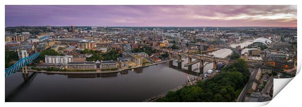 A View Across The Tyne Print by Apollo Aerial Photography