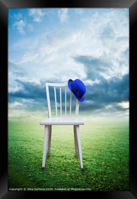 Romantic blue mood Framed Print by Jitka Saniova