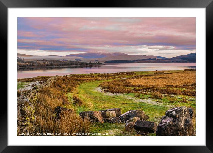 Loch Doon in winters afternoon light Framed Mounted Print by Rodney Hutchinson