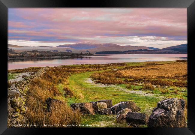 Loch Doon in winters afternoon light Framed Print by Rodney Hutchinson