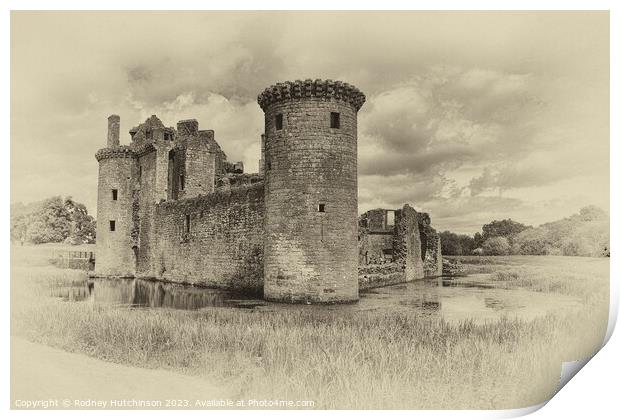 Caerlaverock Castle Print by Rodney Hutchinson