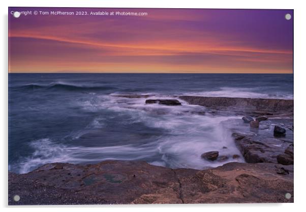 Moray Firth Long Exposure Seascape Acrylic by Tom McPherson