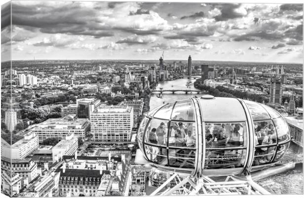 London Eye above the Crowds Canvas Print by Steven Dale