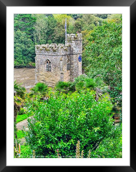 Church Tower rising out of the forest  Framed Mounted Print by Roger Mechan