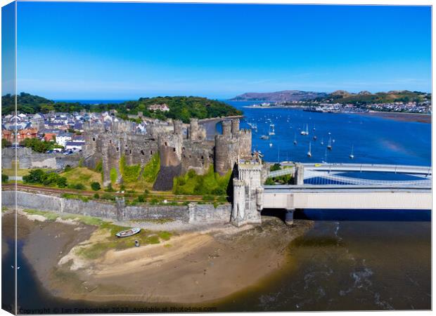 Conwy Castle  Canvas Print by Ian Fairbrother