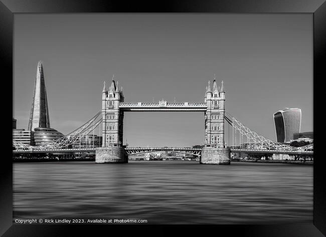 Tower Bridge Skyline Framed Print by Rick Lindley