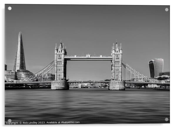 Tower Bridge Skyline Acrylic by Rick Lindley