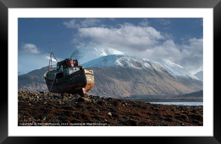The Corpach Shipwreck Framed Mounted Print by Tom McPherson
