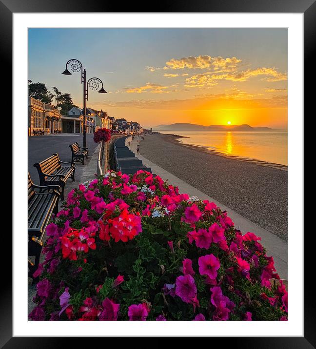 Sunrise Lyme Regis beach Framed Mounted Print by Love Lyme Regis