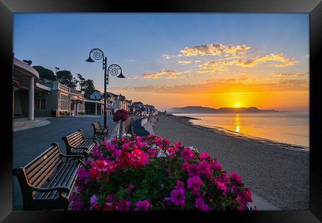 Sunrise Lyme Regis beach Framed Print by Love Lyme Regis