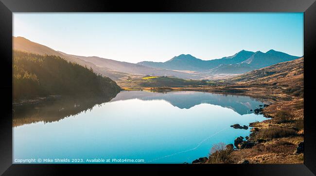 Calm Mountain Lake Framed Print by Mike Shields