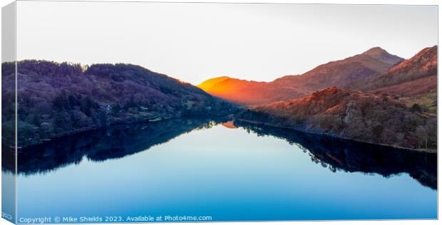 Sunset Lake Canvas Print by Mike Shields