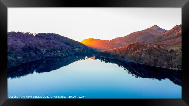 Sunset Lake Framed Print by Mike Shields