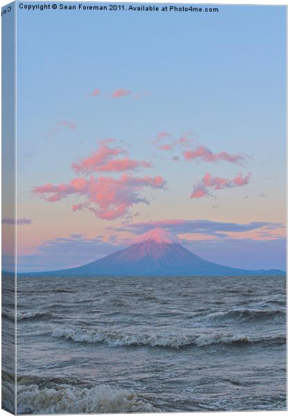 Nicaragua Volcano at Sunset Canvas Print by Sean Foreman