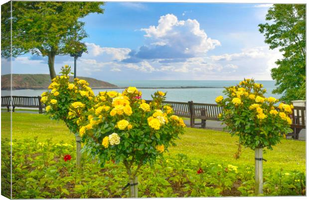 Golden Wedding at Filey Canvas Print by Alison Chambers