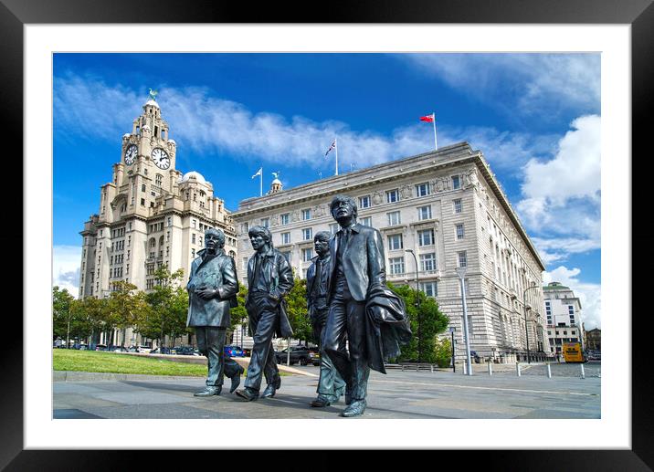 The Beatles Liverpool Framed Mounted Print by Alison Chambers