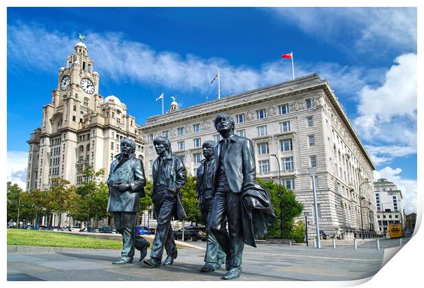 The Beatles Liverpool Print by Alison Chambers