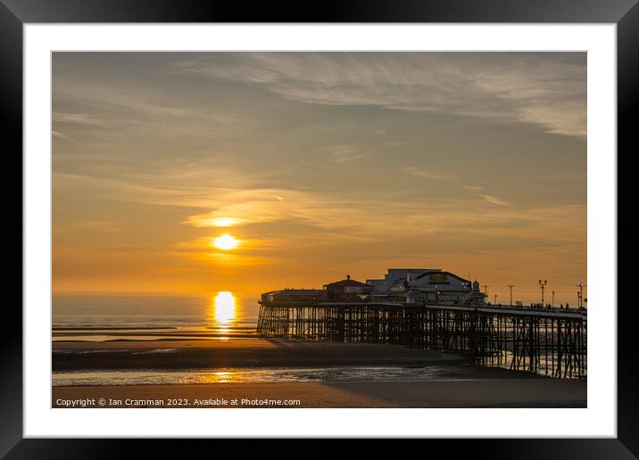 Sunset at Blackpool North Pier Framed Mounted Print by Ian Cramman