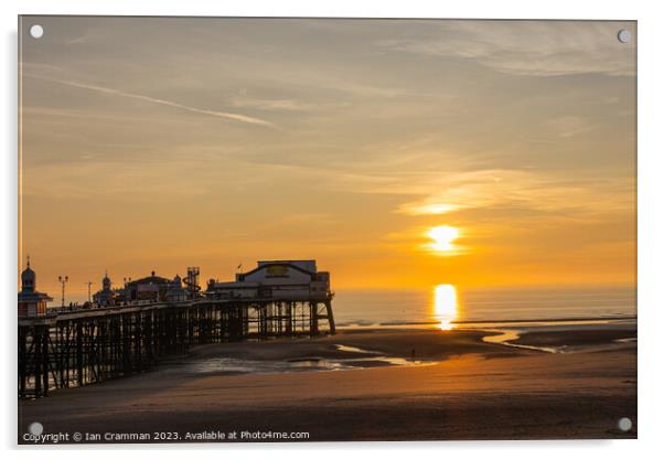 Sunset at Blackpool North Pier Acrylic by Ian Cramman