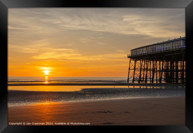 Sunset at Blackpool North Pier Framed Print by Ian Cramman