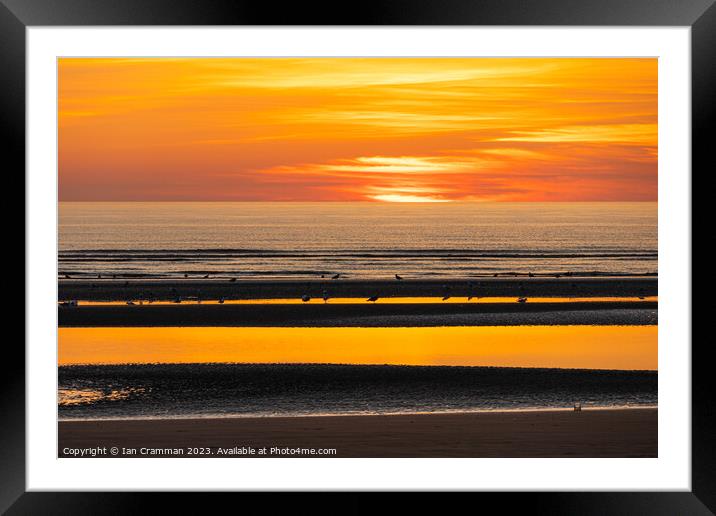 Sunset at the Beach Framed Mounted Print by Ian Cramman