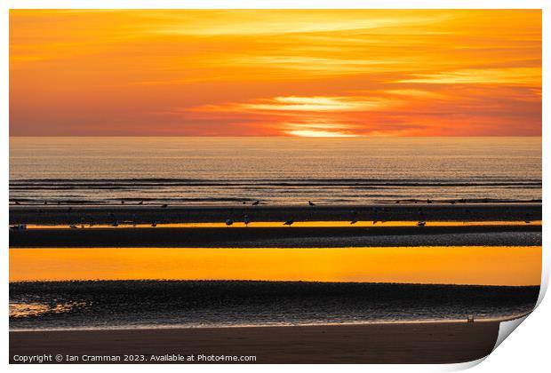 Sunset at the Beach Print by Ian Cramman
