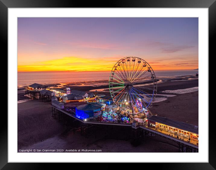 Central Pier, Blackpool at Sunset Framed Mounted Print by Ian Cramman