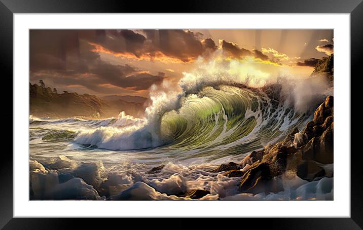 High Tide Sunset Framed Mounted Print by Brian Tarr