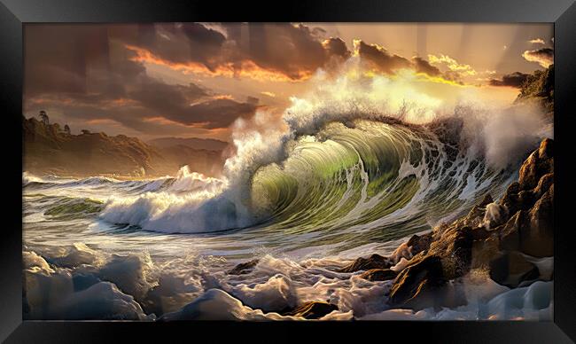 High Tide Sunset Framed Print by Brian Tarr