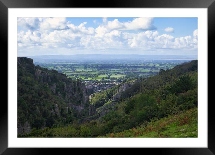 View from Cheddar Gorge cliffs Framed Mounted Print by Ann Biddlecombe