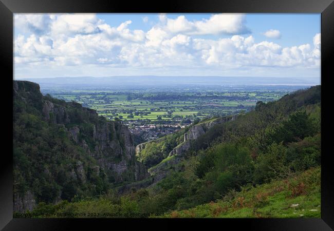 View from Cheddar Gorge cliffs Framed Print by Ann Biddlecombe
