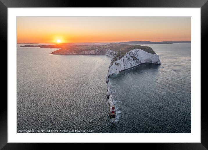 The Needles Lighthouse at dawn 2 Framed Mounted Print by Ian Plested