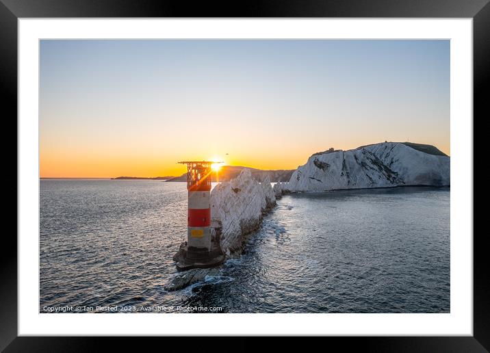 The Needles Lighthouse at dawn  Framed Mounted Print by Ian Plested