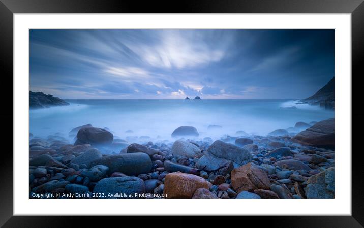 Cot Valley Mystical Blue Framed Mounted Print by Andy Durnin