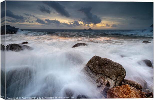Cot Valley Sea Rush Canvas Print by Andy Durnin