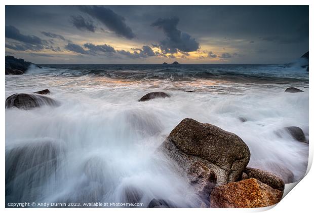 Cot Valley Sea Rush Print by Andy Durnin
