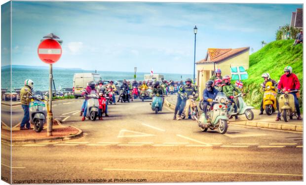 B.S.R.A. Woolacombe Ride-Out Canvas Print by Beryl Curran