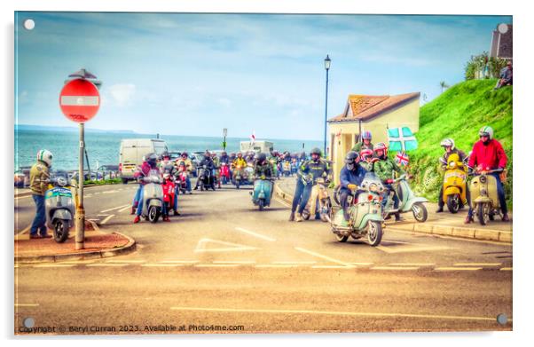B.S.R.A. Woolacombe Ride-Out Acrylic by Beryl Curran