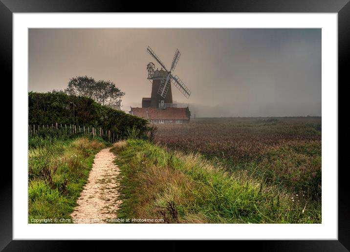 Cley-next-the-Sea , Windmill (6) Framed Mounted Print by Chris Drabble