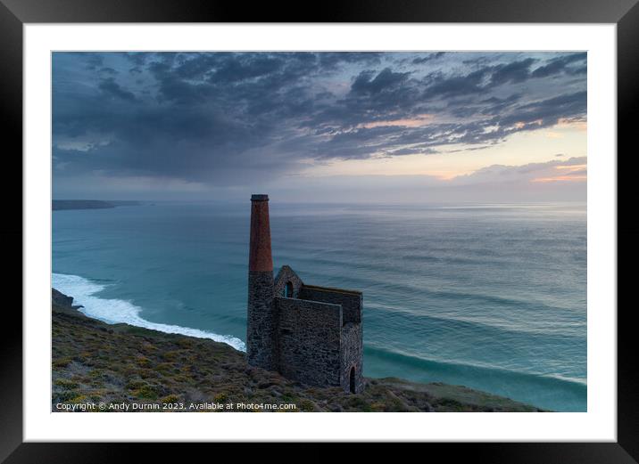 Wheal Coates and Towanroath Sunset Framed Mounted Print by Andy Durnin