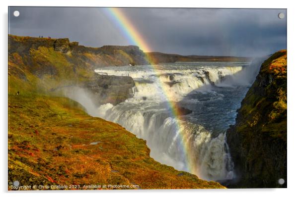 Gullfoss rainbow (3) Acrylic by Chris Drabble
